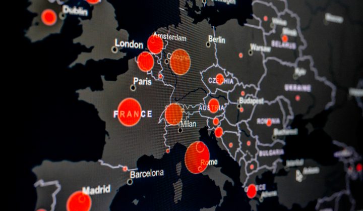 Covid-19 Spread across Europe - Map