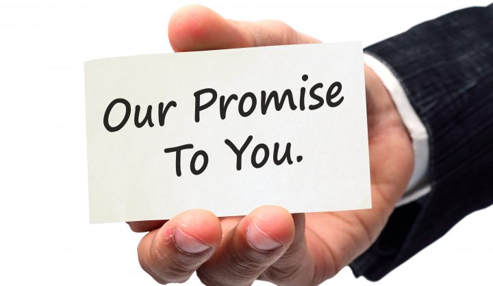 Our Promise To You Sign