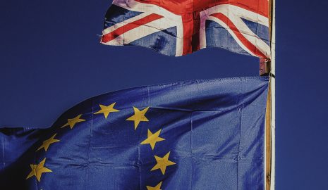 British and European Flags